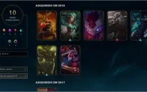 CONTA PLAT 5 - 50 HEROES 10 SKINS INCLUINDO DEUS REI DARIUS