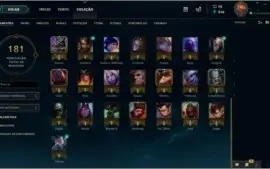 CONTA PLAT 5 - 50 HEROES 10 SKINS INCLUINDO DEUS REI DARIUS