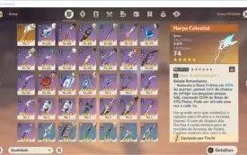 AR 52, Ayaka, Hutao, Itto, Shenhe, Jean, Harpa Celestial