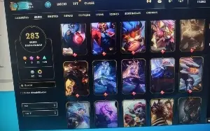Lol 283 skins,full acesso barato platina IV