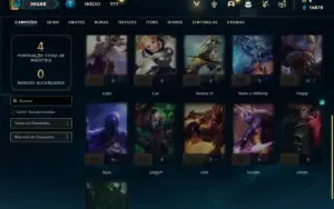 Conta Unranke com 21 Champs e 1 Skin