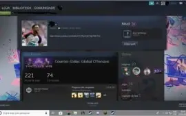 conta steam lvl16 /7 anos serviço,200hrs ouro3 c/prime+jogs