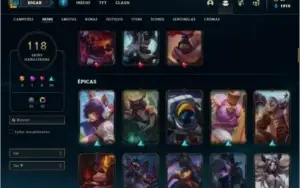 Conta ouro 4 com 140 champs, 118 skins ( MONO SUP )