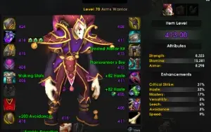 Warrior Nv70 412 ILVL