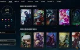 Conta de league of legends