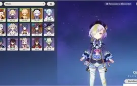 AR 46 Qiqi + Mona + Klee + Fishl Full+ Barba 5 Constelaçoes