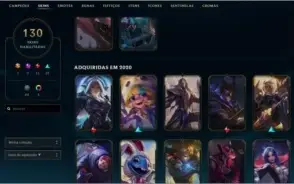 conta lol platina 2, 1200+ reais em skins