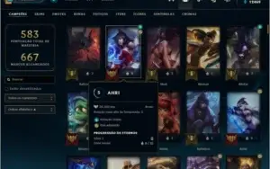 CONTA LEAGUE OF LEGENDS LVL 302