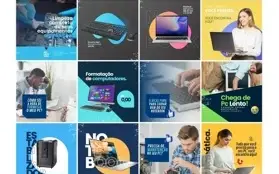 Pack 40 Arte Informática Editável No Canva+story