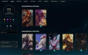 Conta Elo Provisório 2 partidas GOLD 3 - 25 SKINS