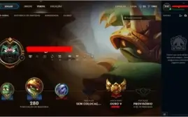 CONTA DE LOL 105 CHAMP/ 9 SKIN (BORDA DE OURO)ATUAL Gold V