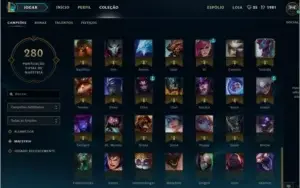 CONTA DE LOL 105 CHAMP/ 9 SKIN (BORDA DE OURO)ATUAL Gold V