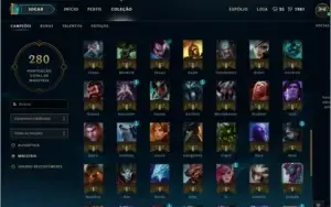 CONTA DE LOL 105 CHAMP/ 9 SKIN (BORDA DE OURO)ATUAL Gold V