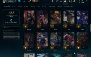 Unranked com 70 Champs e 14 Skins