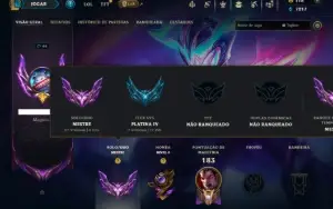 Unranked com 70 Champs e 14 Skins
