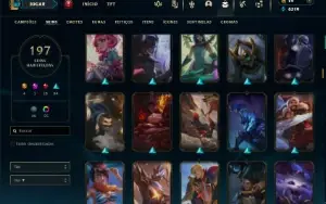 Diamante 2 com TODOS os champs e 197 Skins + 4 Ultimates