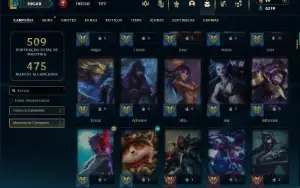 Diamante 2 com TODOS os champs e 197 Skins + 4 Ultimates