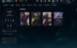 Diamante 2 com TODOS os champs e 197 Skins + 4 Ultimates
