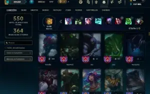 Platina 2 com TODOS os champs e 208 Skins ( MAIN JG )