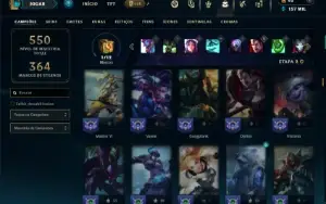 Platina 2 com TODOS os champs e 208 Skins ( MAIN JG )