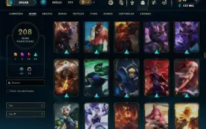 Platina 2 com TODOS os champs e 208 Skins ( MAIN JG )