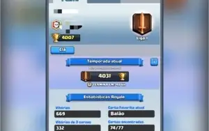 Conta Clash Royale - LVL 10 - Arena 11 - Desafiante 1