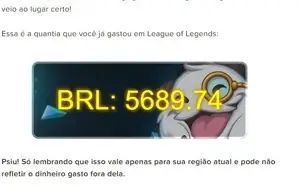 Conta de LOL e Valorant com mais de 8 mil gastos