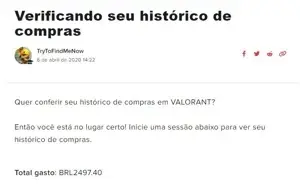 Conta de LOL e Valorant com mais de 8 mil gastos
