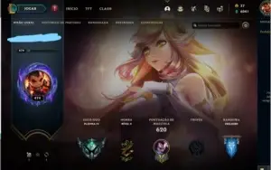 Conta league of legends Platina 4 FULL CHAMP 167 skins