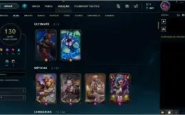 Conta do Lol D4 Todos os Champs 130 Skins