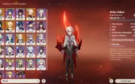Genshin Impact - Arlecchino C6 e Assinat+ Thigas c1 + Kazuha