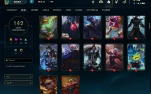 Conta prata 4 com TODOS os champs e 142 Skins + 2 Prestigios