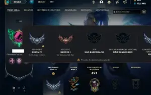 Conta prata 4 com TODOS os champs e 142 Skins + 2 Prestigios