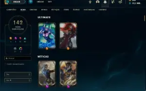 Conta prata 4 com TODOS os champs e 142 Skins + 2 Prestigios