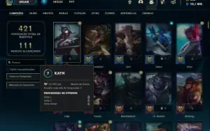 Conta prata 4 com TODOS os champs e 142 Skins + 2 Prestigios