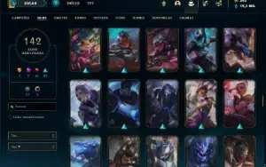 Conta prata 4 com TODOS os champs e 142 Skins + 2 Prestigios