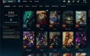 Conta Unranked com 26 Skins e 73 Champs