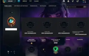 Conta Unranked com 26 Skins e 73 Champs