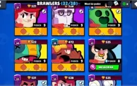 Conta Brawl Stars com 16 mil troféus e todos os LENDÁRIOS