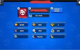 Conta Brawl Stars com 16 mil troféus e todos os LENDÁRIOS