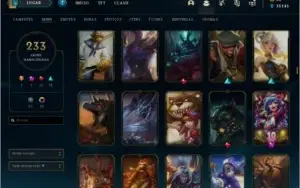 CONTA PLATINA 2 COM 230+ SKINS E QUASE TODOS OS CAMPEÕES
