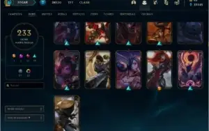 CONTA PLATINA 2 COM 230+ SKINS E QUASE TODOS OS CAMPEÕES