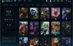 CONTA PLATINA 2 COM 230+ SKINS E QUASE TODOS OS CAMPEÕES