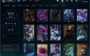 CONTA PLATINA 2 COM 230+ SKINS E QUASE TODOS OS CAMPEÕES