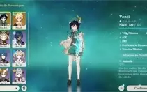 Conta genshin impact com venti+ 4 Estrelas Ar15