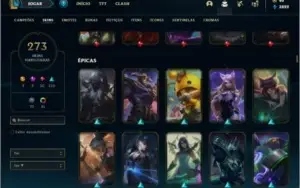 Conta ouro 2 com TODOS os champs e 273 skins +42 Cromas