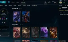 Conta LOL - 201 skins - todos campeões