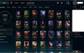 Conta de League of Legends - Plat 1 - 46 Champions e 9 Skins