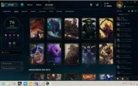 CONTA LOL PLATINA 1 COM MUITAS SKINS LENDARIAS