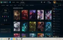 CONTA LOL PLATINA 1 COM MUITAS SKINS LENDARIAS